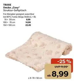 Zoo & Co TRIXIE Decke „Cosy“ Struktur-Softplüsch Angebot