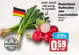 AEZ Deutschland Radieschen oder Lauchzwiebeln Angebot