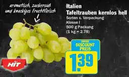 AEZ Italien Tafeltrauben kernlos hell Angebot