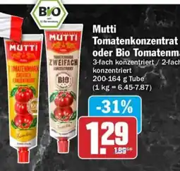 AEZ Mutti Tomatenkonzentrat oder Bio Tomatenmark Angebot