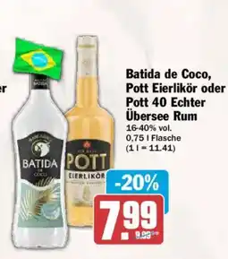 AEZ Batida de Coco, Pott Eierlikör oder Pott 40 Echter Übersee Rum Angebot