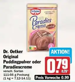 AEZ Dr. Oetker Original Puddingpulver oder Paradiescreme Angebot