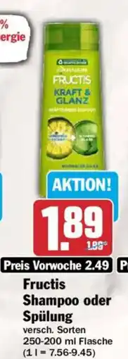 AEZ Fructis Shampoo oder Spülung Angebot