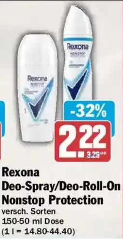 AEZ Rexona Deo-Spray/Deo-Roll-On Nonstop Protection Angebot