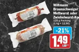 AEZ Wiltmann Braunschweiger Mettwurst Angebot