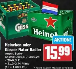 AEZ Heineken oder Gösser Natur Radler Angebot