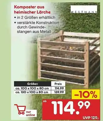 Netto Marken-Discount Komposter Aus Heimischer Lärche Angebot