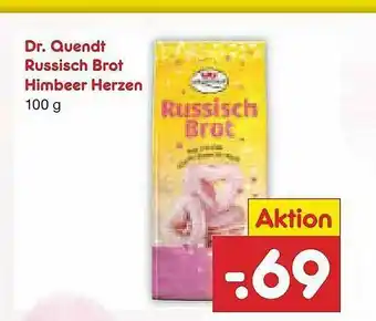 Netto Marken-Discount Dr. Quendt Russisch Brot Himbeer Herzen Angebot