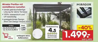 Netto Marken-Discount Mirador Pavillon Mit Verstellbaren Lamellen Angebot