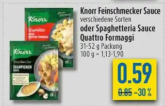 diska Knorr Feinschmecker Sauce Oder Spaghetteria Sauce Quattro Formaggi Angebot