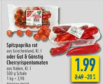 diska Spitzpaprika Rot Oder Gut & Günstig Cherryrispentomaten Angebot