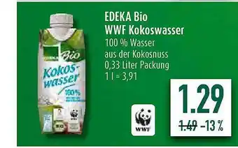 diska Edeka Bio Wwf Kokoswasser Angebot