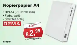 Stabilo Fachmarkt Kopierpapier A4 DEMA Angebot