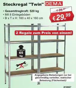 Stabilo Fachmarkt Steckregal "Twin" DEMA Angebot