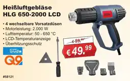 Stabilo Fachmarkt Heißluftgebläse HLG 650-2000 LCD Güde Angebot