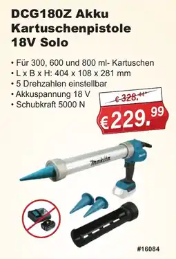 Stabilo Fachmarkt DCG180Z Akku Kartuschenpistole 18V Solo Makita Angebot