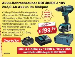 Stabilo Fachmarkt Akku-Bohrschrauber DDF482RFJ 18V Angebot