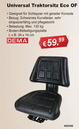 Stabilo Fachmarkt Universal Traktorsitz Eco OF Angebot