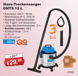 Stabilo Fachmarkt Nass-Trockensauger GNTS 12 L Güde Angebot