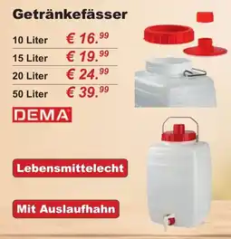 Stabilo Fachmarkt Getränkefässer DEMA Angebot