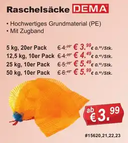 Stabilo Fachmarkt Raschelsäcke DEMA Angebot