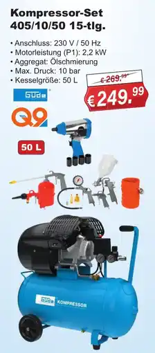 Stabilo Fachmarkt Gude Kompressor-Set 405/10/50 15-tlg. Angebot