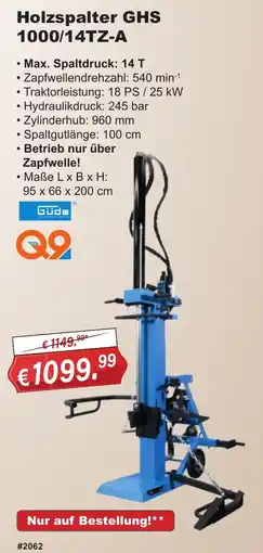 Stabilo Fachmarkt Holzspalter GHS 1000/14TZ-A Angebot