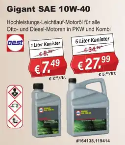 Stabilo Fachmarkt Gigant SAE 10W-40 Angebot