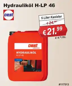 Stabilo Fachmarkt oest Hydrauliköl H-LP 46 Angebot