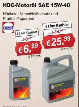 Stabilo Fachmarkt HDC-Motoröl SAE 15W-40 Angebot