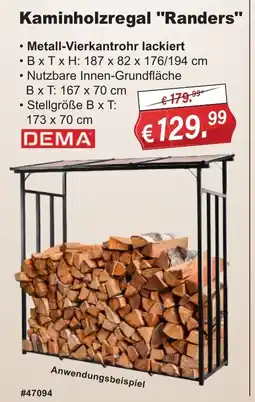 Stabilo Fachmarkt Kaminholzregal "Randers" DEMA Angebot