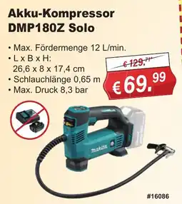 Stabilo Fachmarkt Akku-Kompressor DMP180Z Solo Makita Angebot