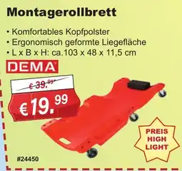 Stabilo Fachmarkt Montagerollbrett DEMA Angebot