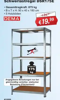 Stabilo Fachmarkt Schwerlastregal DSR175E DEMA Angebot