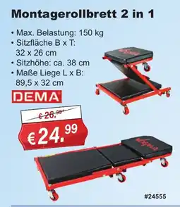 Stabilo Fachmarkt Montagerollbrett 2 in 1 DEMA Angebot