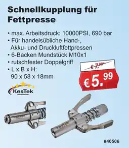 Stabilo Fachmarkt Schnellkupplung für Fettresse KesTek Angebot