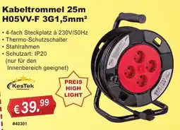 Stabilo Fachmarkt Kabeltrommel 25m H05VV-F 3G1,5mm² Angebot