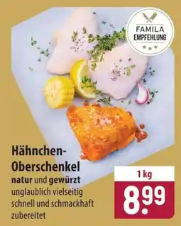 Famila Nord Ost FAMILA Hähnchen-Oberschenkel natur und gewürzt Angebot