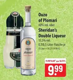 Famila Nord Ost Ouzo of Plomari oder Sheridan's Double Liqueur Angebot