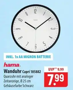 Famila Nord Ost Wanduhr Capri 185882 hama Angebot