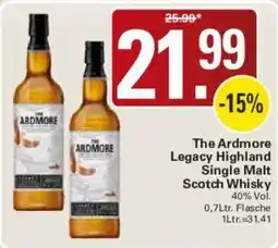 WEZ The Ardmore Legacy Highland Single Malt Scotch Whisky Angebot