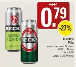 WEZ Beck's Pils Angebot