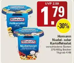 WEZ Homann Nudel- oder Kartoffelsalat Angebot