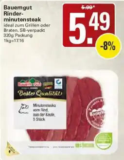 WEZ Bauerngut Rinder-minutensteak Angebot