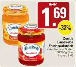 WEZ Zentis Landliebe Fruchtaufstrich Angebot