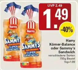 WEZ Harry Körner-Balance oder Sammy's Sandwich Angebot