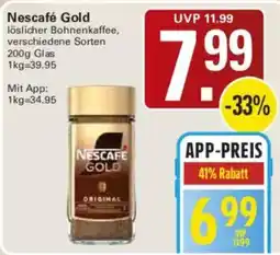 WEZ Nescafé Gold löslicher Bohnenkaffee Angebot