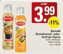 WEZ Bertolli Bratolivenöl- oder Airfryer-Spray Angebot