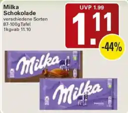 WEZ Milka Schokolade Angebot