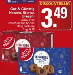 WEZ Gut & Günstig Herzen, Sterne, Brezeln Lebkuchen Angebot